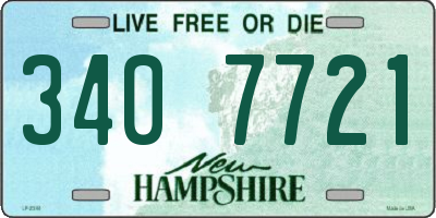 NH license plate 3407721