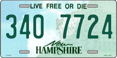 NH license plate 3407724