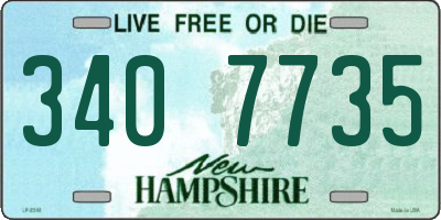 NH license plate 3407735