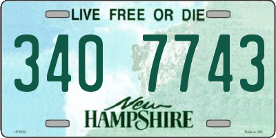 NH license plate 3407743