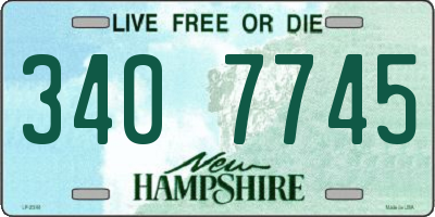 NH license plate 3407745