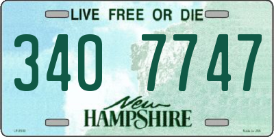 NH license plate 3407747