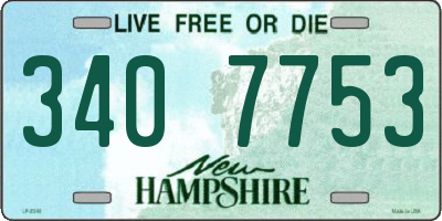 NH license plate 3407753