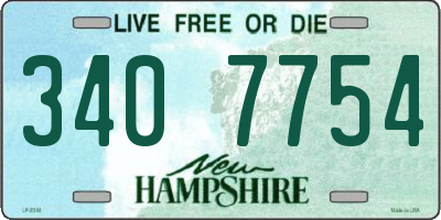 NH license plate 3407754