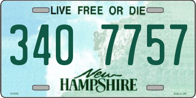 NH license plate 3407757