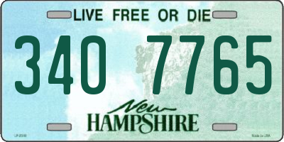 NH license plate 3407765