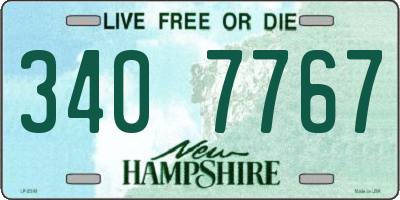 NH license plate 3407767