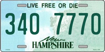 NH license plate 3407770