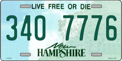 NH license plate 3407776