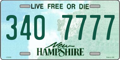 NH license plate 3407777