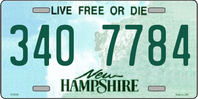 NH license plate 3407784