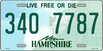 NH license plate 3407787