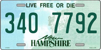 NH license plate 3407792