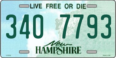 NH license plate 3407793