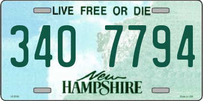 NH license plate 3407794