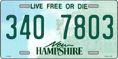NH license plate 3407803