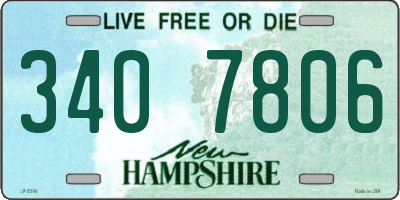 NH license plate 3407806