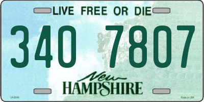 NH license plate 3407807