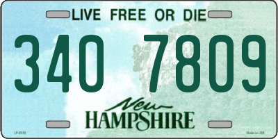 NH license plate 3407809