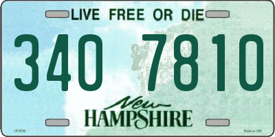NH license plate 3407810