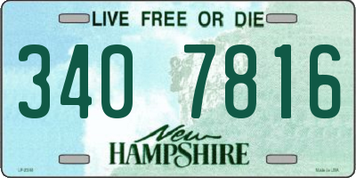 NH license plate 3407816