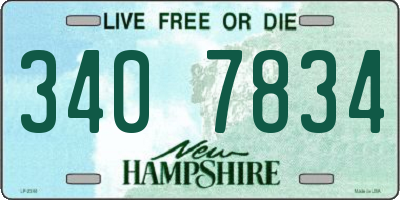 NH license plate 3407834