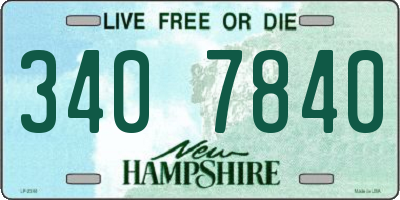 NH license plate 3407840