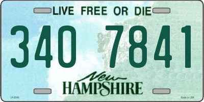 NH license plate 3407841