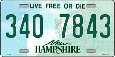 NH license plate 3407843