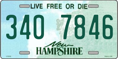 NH license plate 3407846
