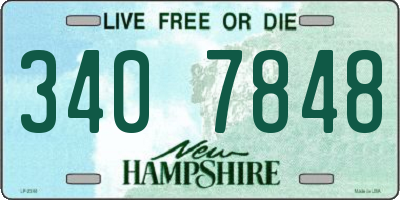 NH license plate 3407848