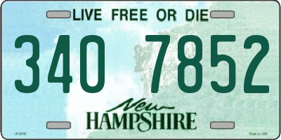NH license plate 3407852