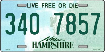 NH license plate 3407857