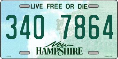 NH license plate 3407864