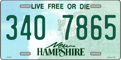 NH license plate 3407865