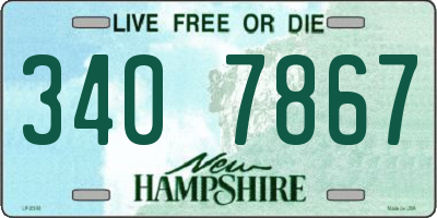 NH license plate 3407867