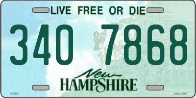 NH license plate 3407868