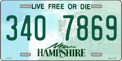 NH license plate 3407869
