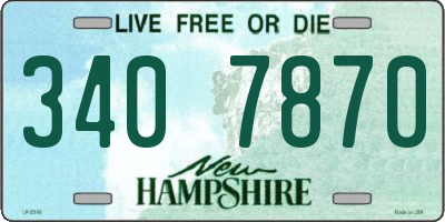 NH license plate 3407870