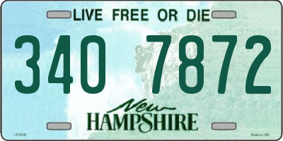 NH license plate 3407872