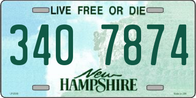 NH license plate 3407874