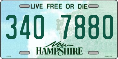 NH license plate 3407880