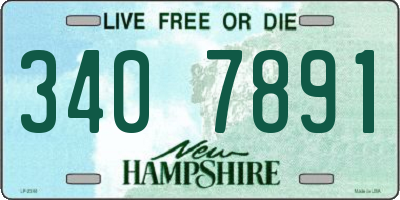 NH license plate 3407891