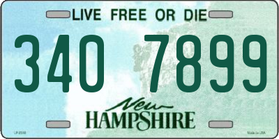 NH license plate 3407899