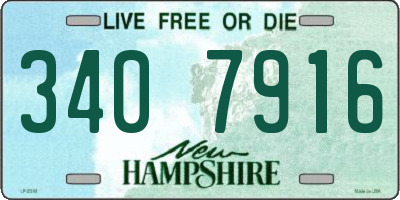 NH license plate 3407916