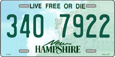 NH license plate 3407922