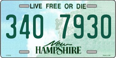 NH license plate 3407930
