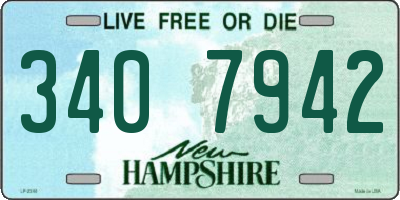 NH license plate 3407942