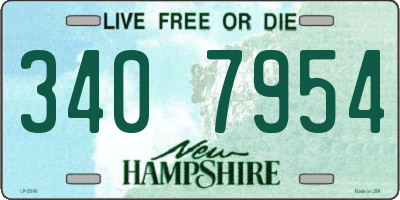 NH license plate 3407954