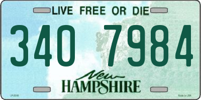 NH license plate 3407984